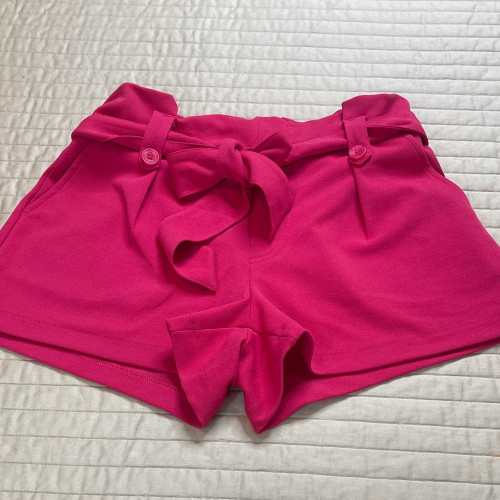 Sincerely Jules pink BELTED Shorts WOMENS SIZE SMALL